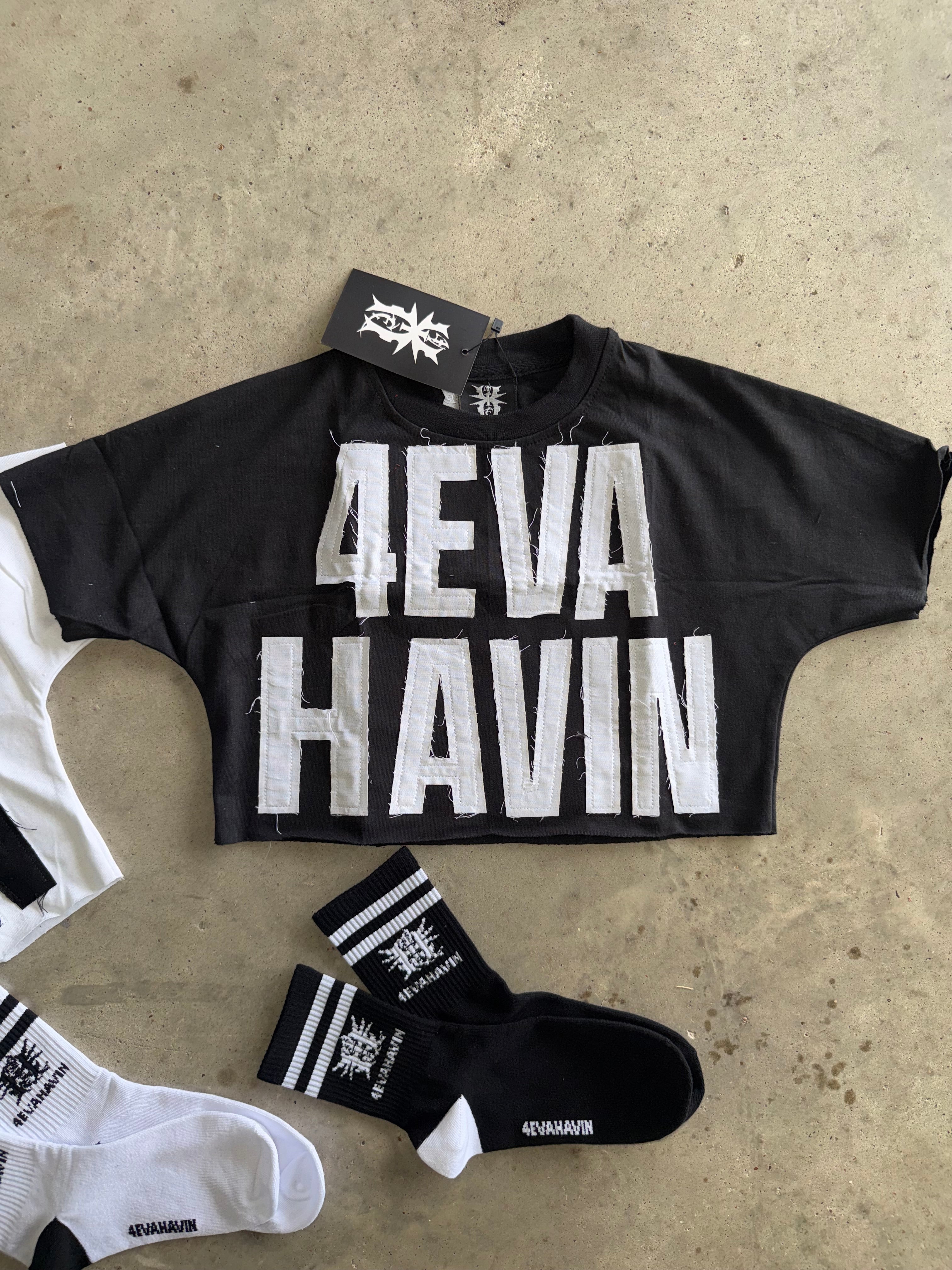 4EH PANDA BOXY & CROPPED BOXY TEE "ADULTS"